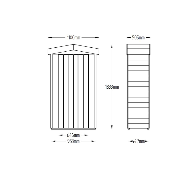 Measurements APEX Tall Garden Storage