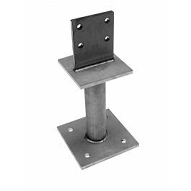 Stainless steel vertical post plate,200mm brush polished column, 326mm high-SSBFH0