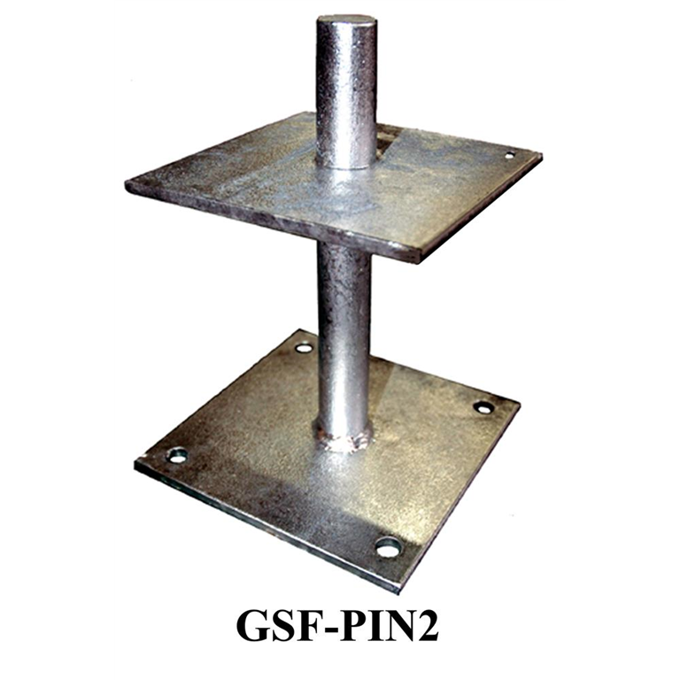 Galvanised Steel Flanged Pin 200mm high to receive a 150mm x 150mm or 200mm x 200mm post GSF-PIN2