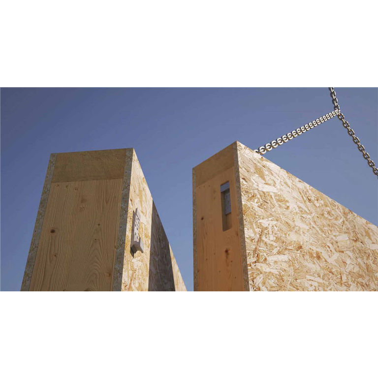 CLICK in pre-fabricated wall panel