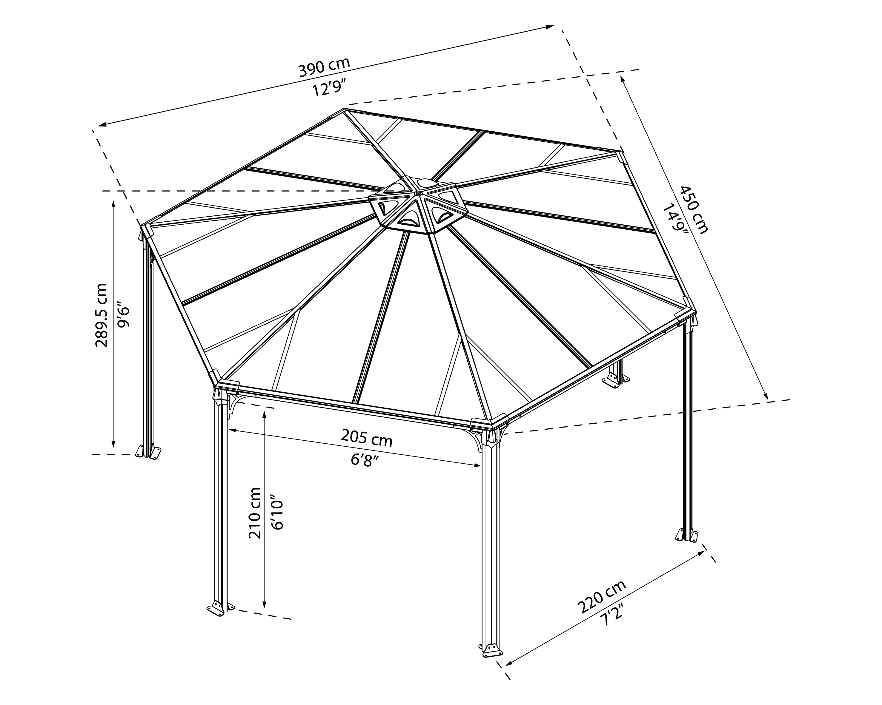 dimensions gazebo