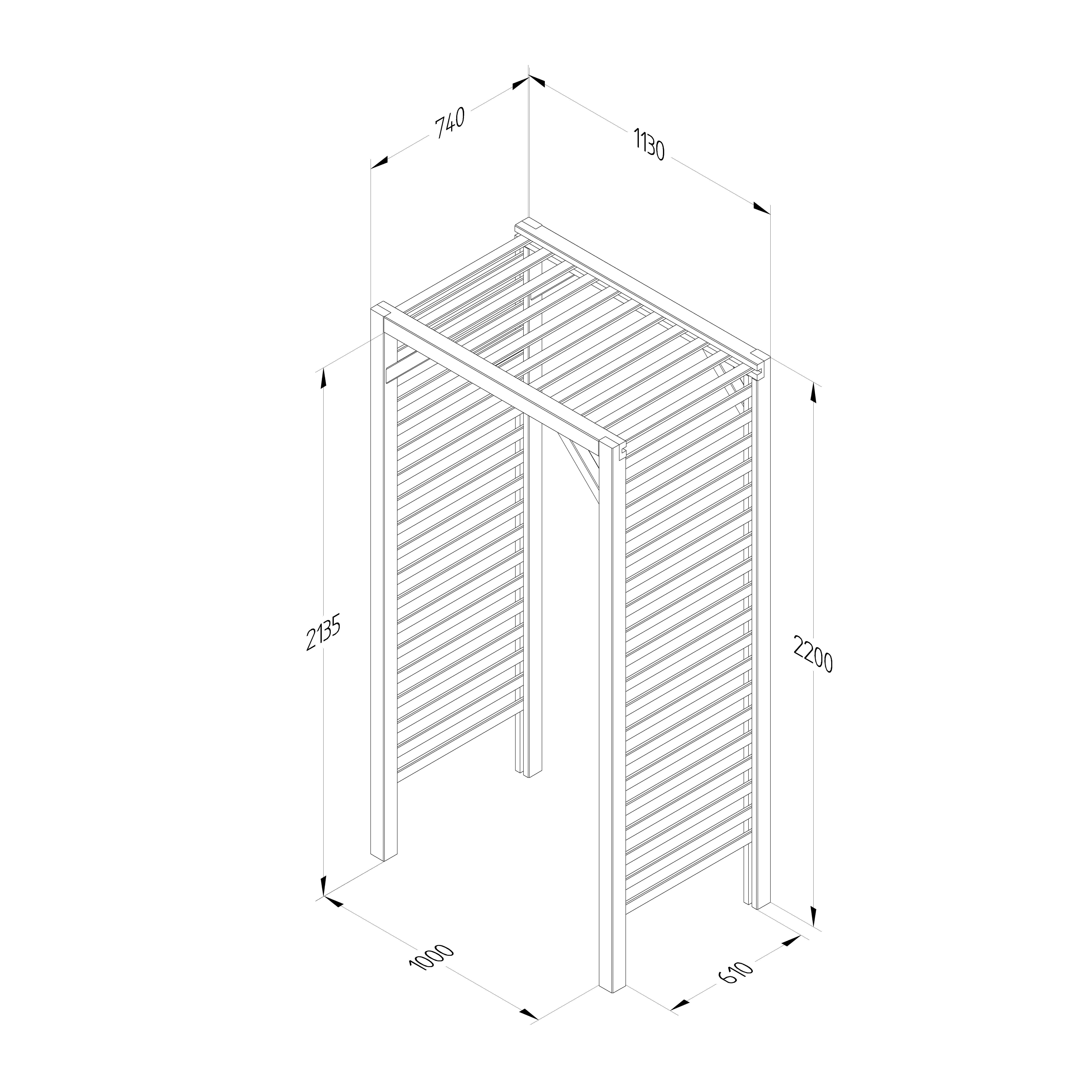 Slatted Arch measurements