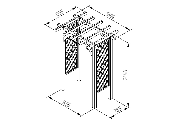 Ultima Pergola Arch measurements