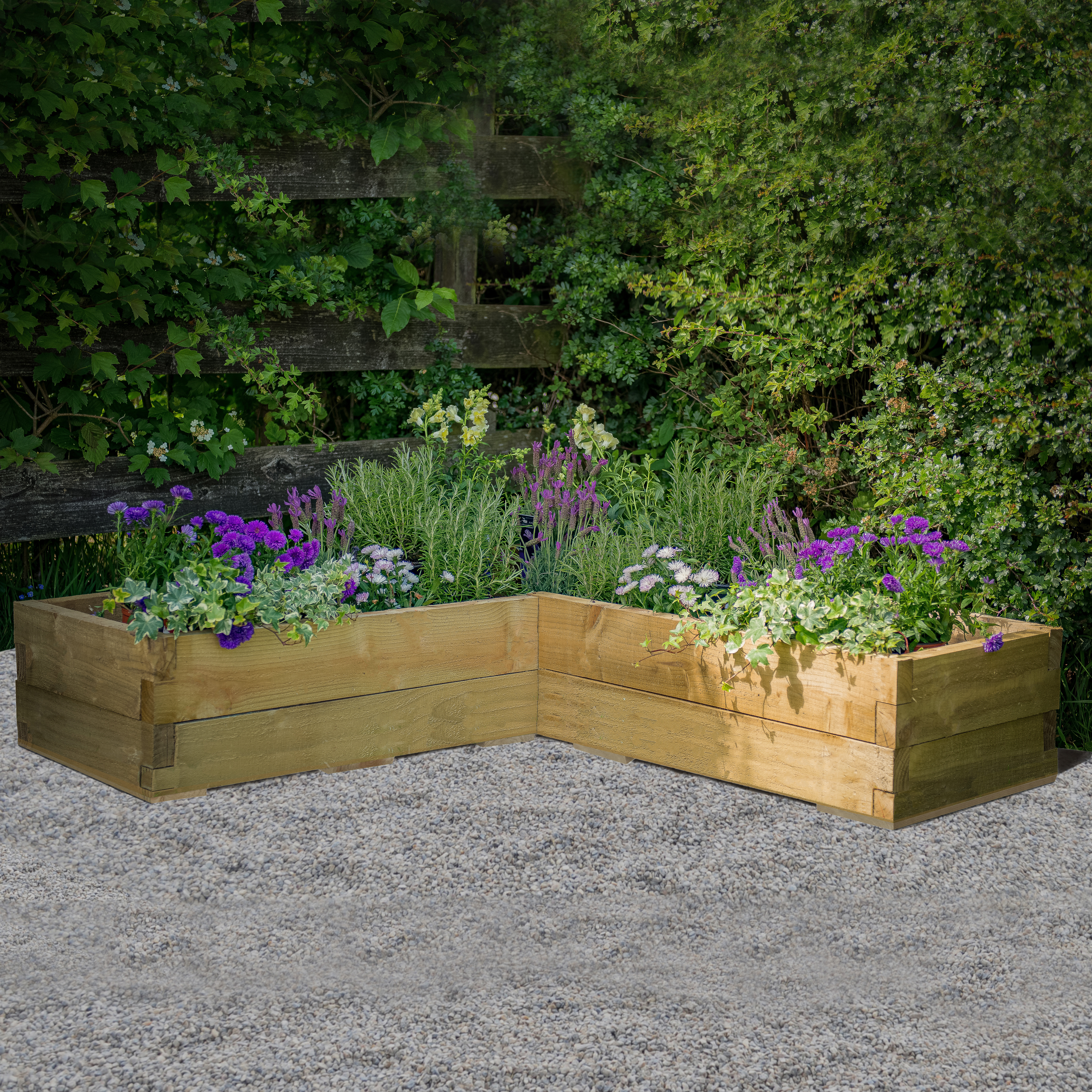 Caledonian corner raised bed