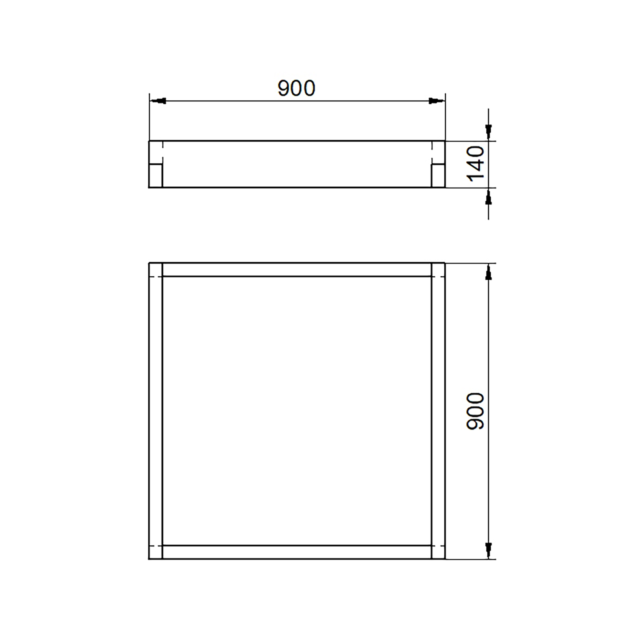 Caledonian Compact raised Bed 90 x 90 Measurements
