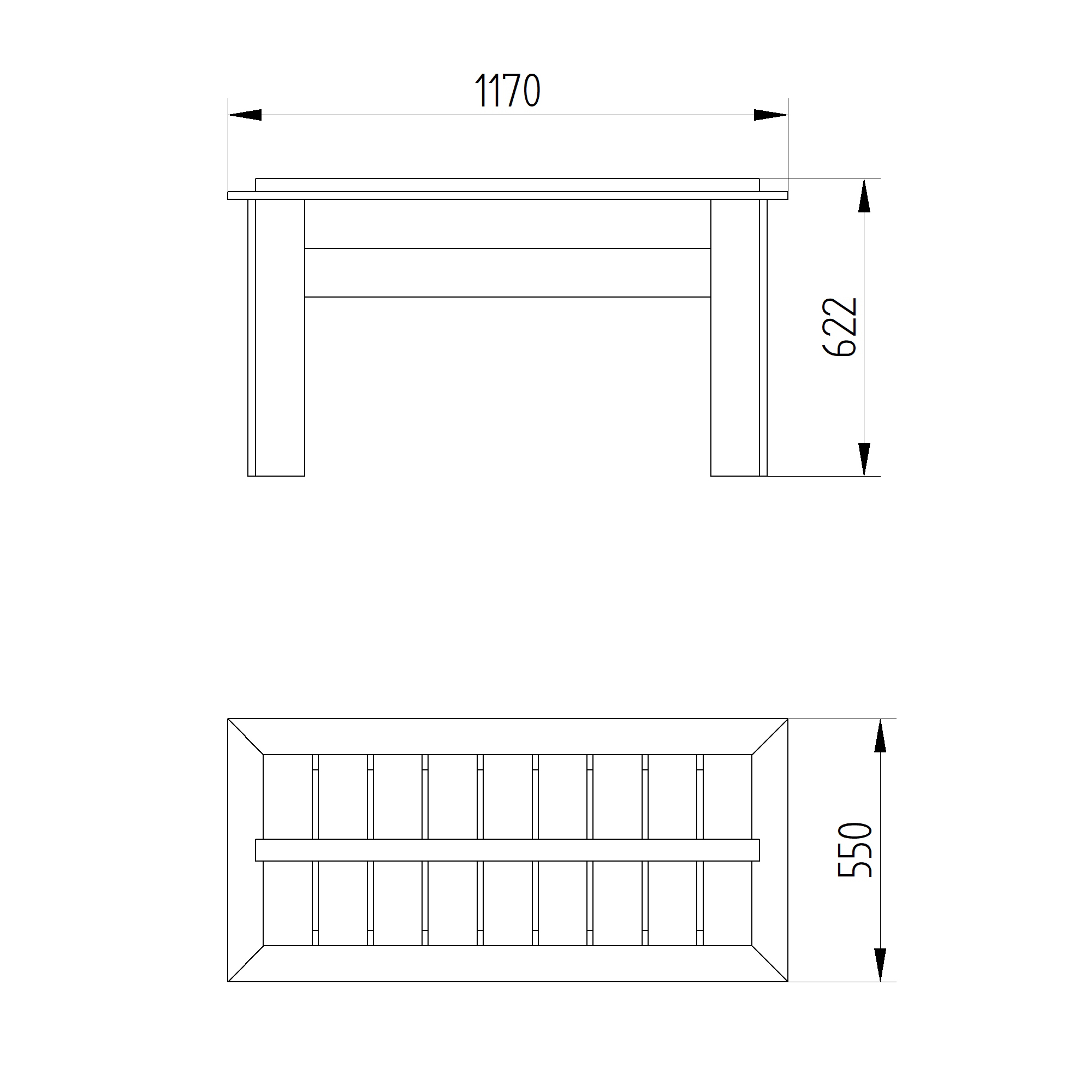 Grow Bag Tray container measurements