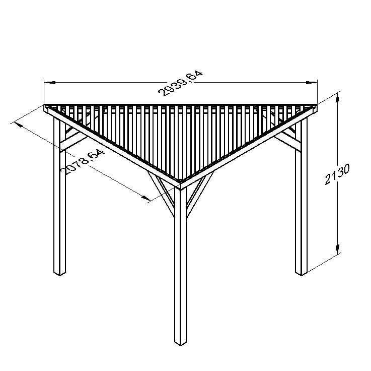 Slatted corner pergola measurements