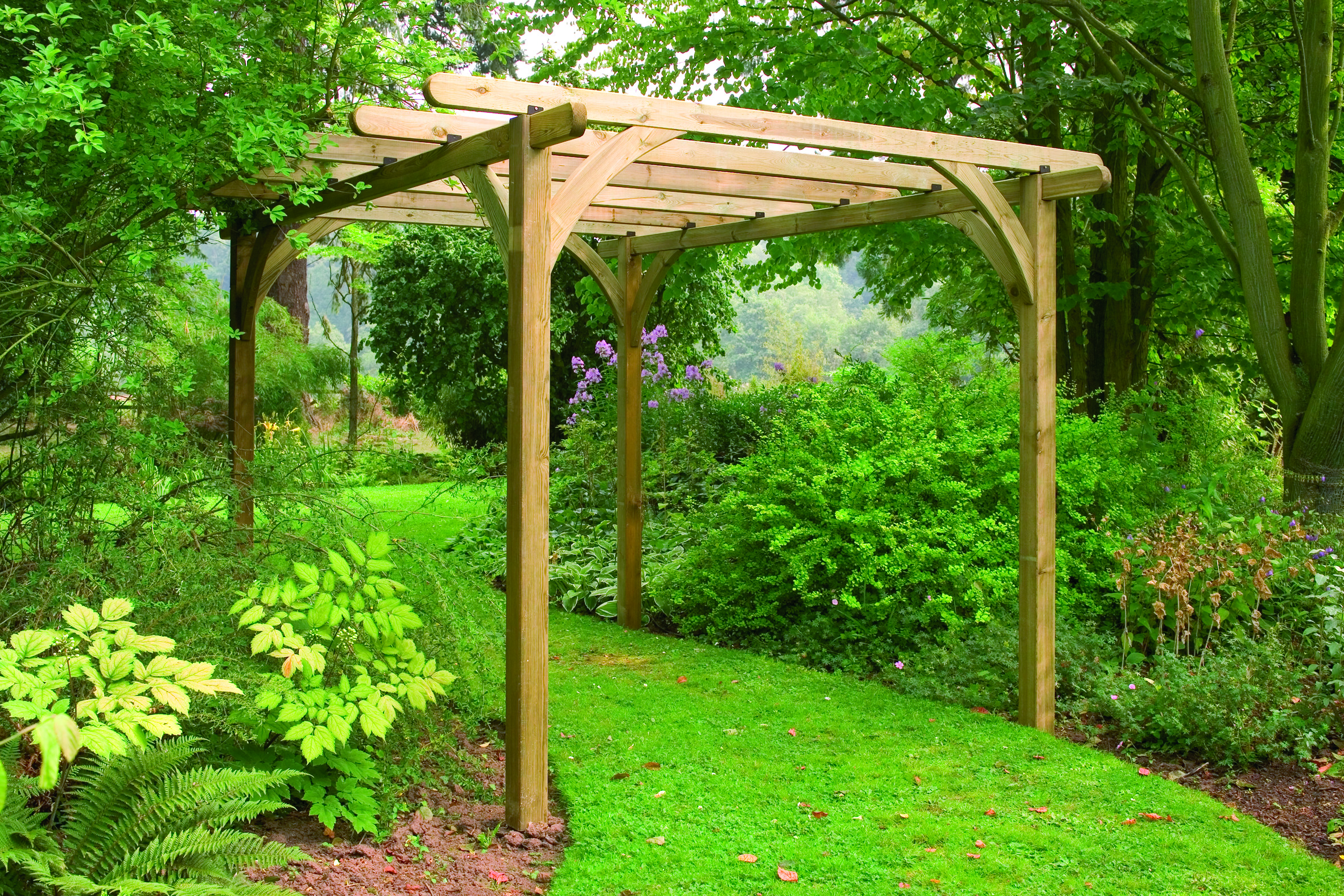Ultima Pergola 2.4 x 2.4 by outdoor living no canopy
