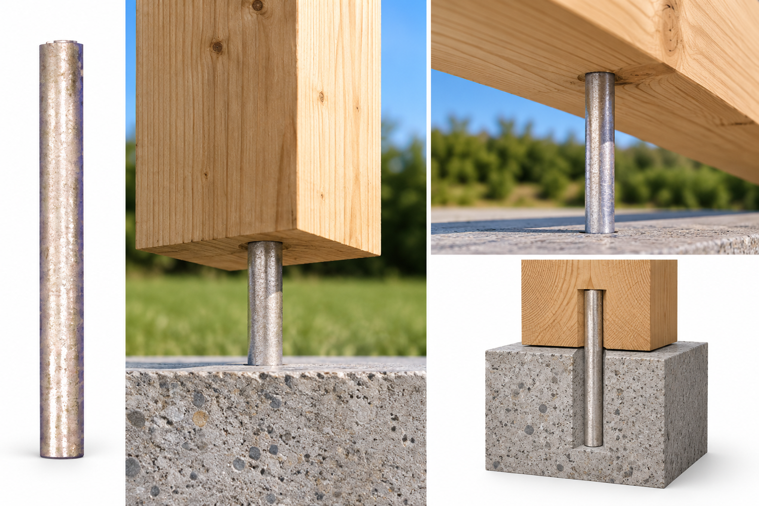 GMS PIN- Galvanised bar to fix any post size.