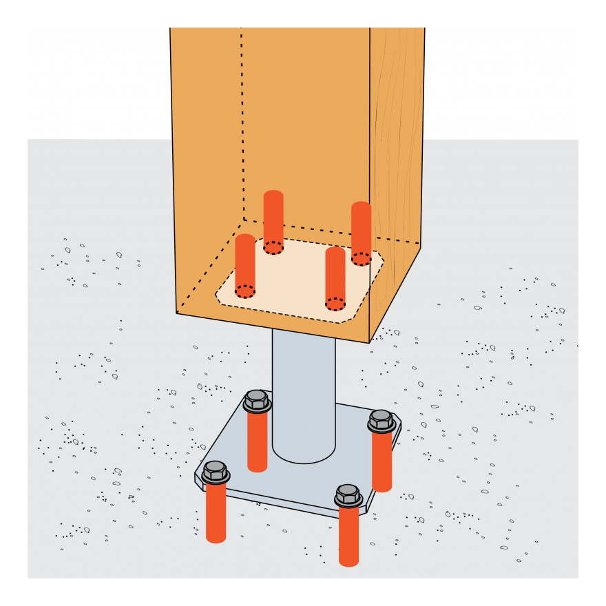 Simpsons heavy duty post support